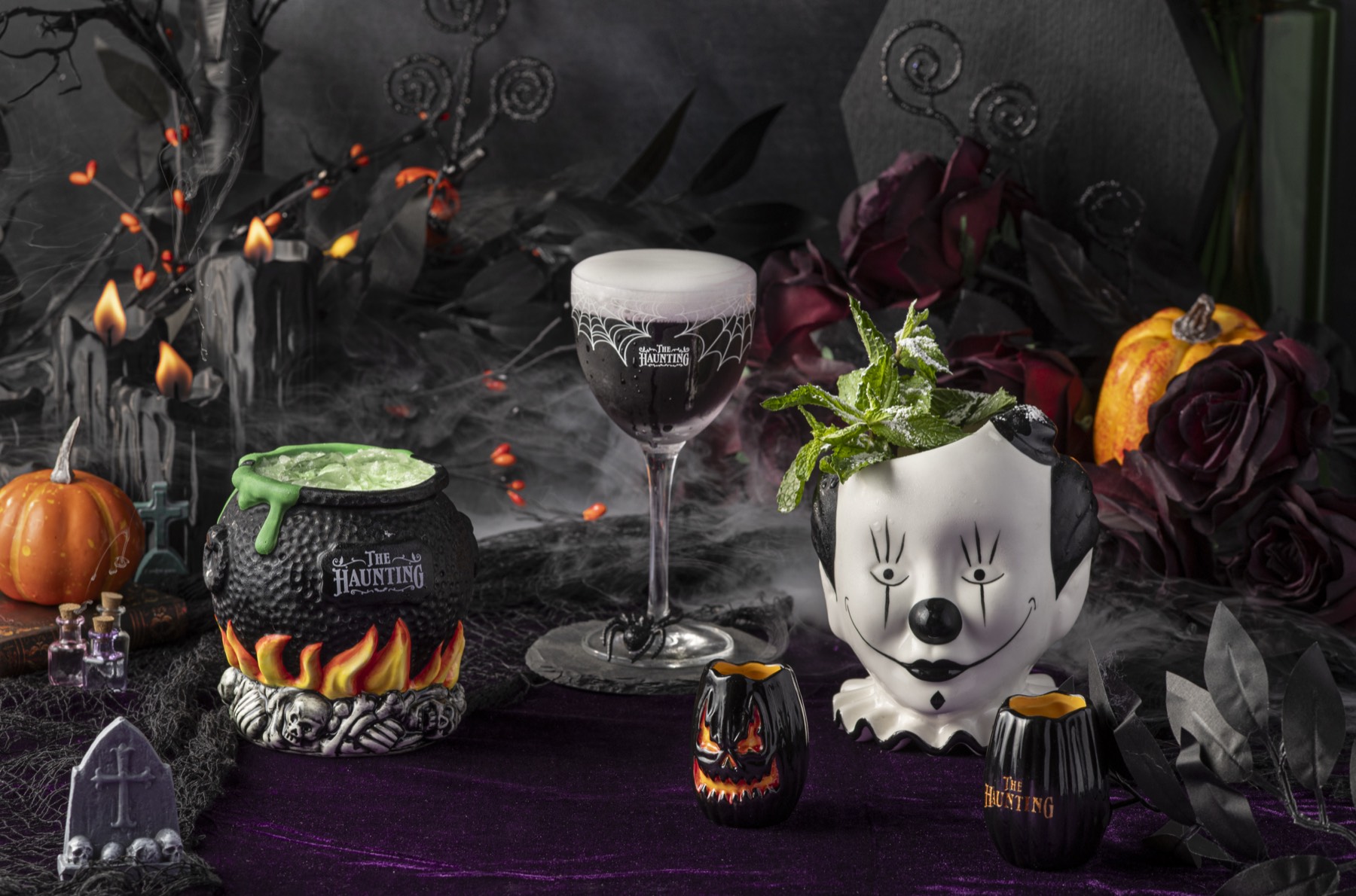 A collection of signature The Haunting Halloween cocktails